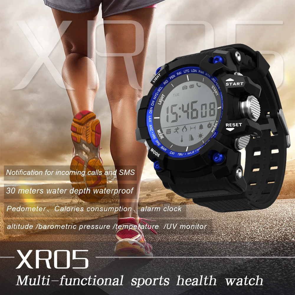 

Smartch IP68 Professional Waterproof Bluetooth Smart Watch XR05 for Summer Swimming Activity with Altitude Meter V Monitor Watch