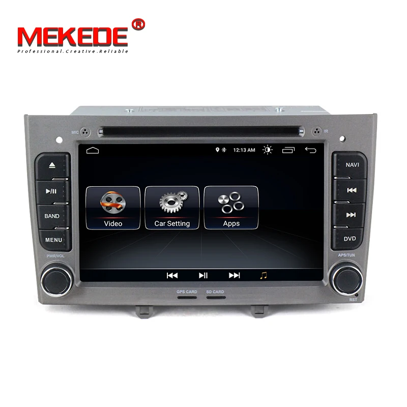 Best MEKEDE HD 2DIN  Android 8.1 Quad Core Car DVD Player GPS Navi for Peugeot 408 for Peugeot 308 308SW Audio Radio Stereo Head Unit 1