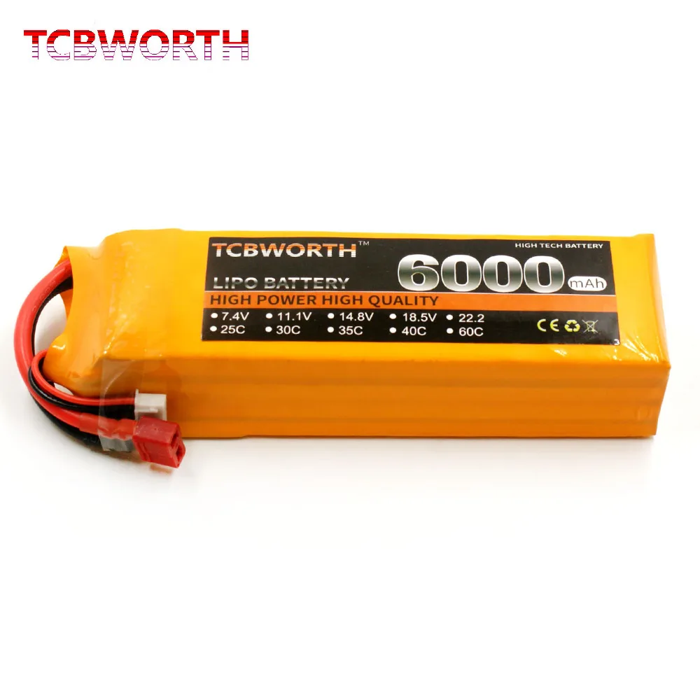 TCBWORTH power 3S 11,1 V 6000mAh 40C Max 80C 3S RC LiPo батарея для РУ самолет квадротор вертолет Дрон 11,1 V 3S Li-Po батарея