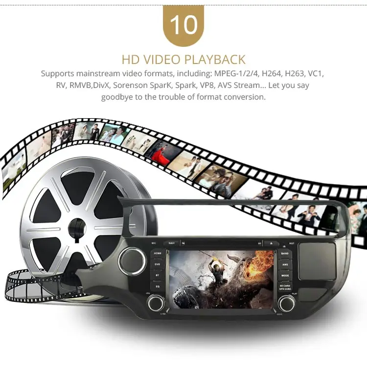 Sale LJDA Android 9.1 Car DVD Player For KIA Rio K3 2015 2016 GPS Navigation 2 Din Car Radio Multimedia WIFI Stereo IPS Auto Audio 12