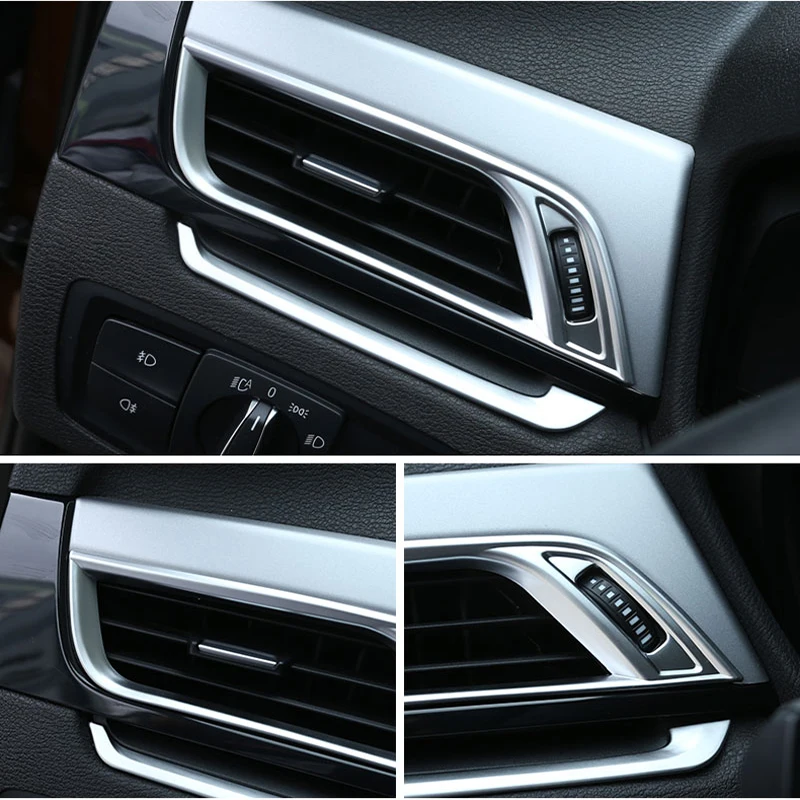 4 шт. Матовый ABS хромированный боковой кондиционер воздуха декоративная рамка выпускного отверстия отделка для BMW X1 f48- автомобильные аксессуары