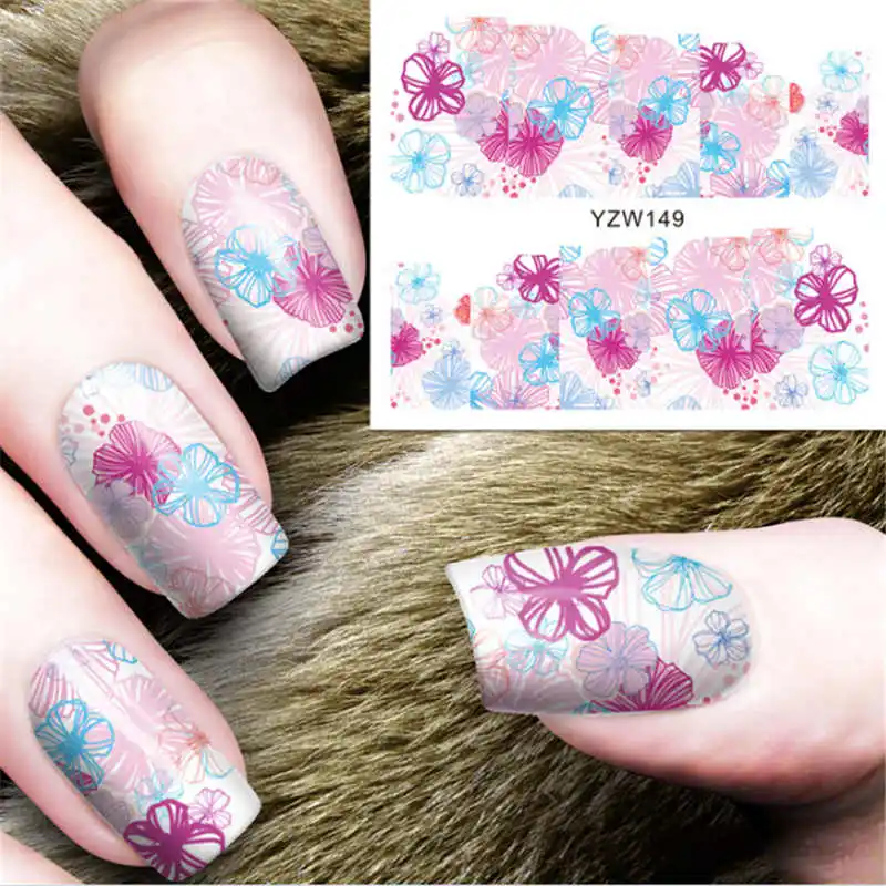 Дизайн с милой совой Маникюр Decoracion клей для ногтей Наклейка надпись на ногтях цветы водные наклейки Временные татуировки - Цвет: 149