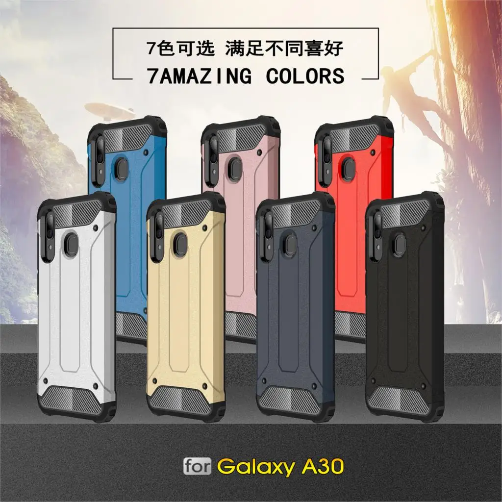 Чехол HATOLY для samsung Galaxy A30 тяжелая бронированная тонкая твердая резиновая прочная