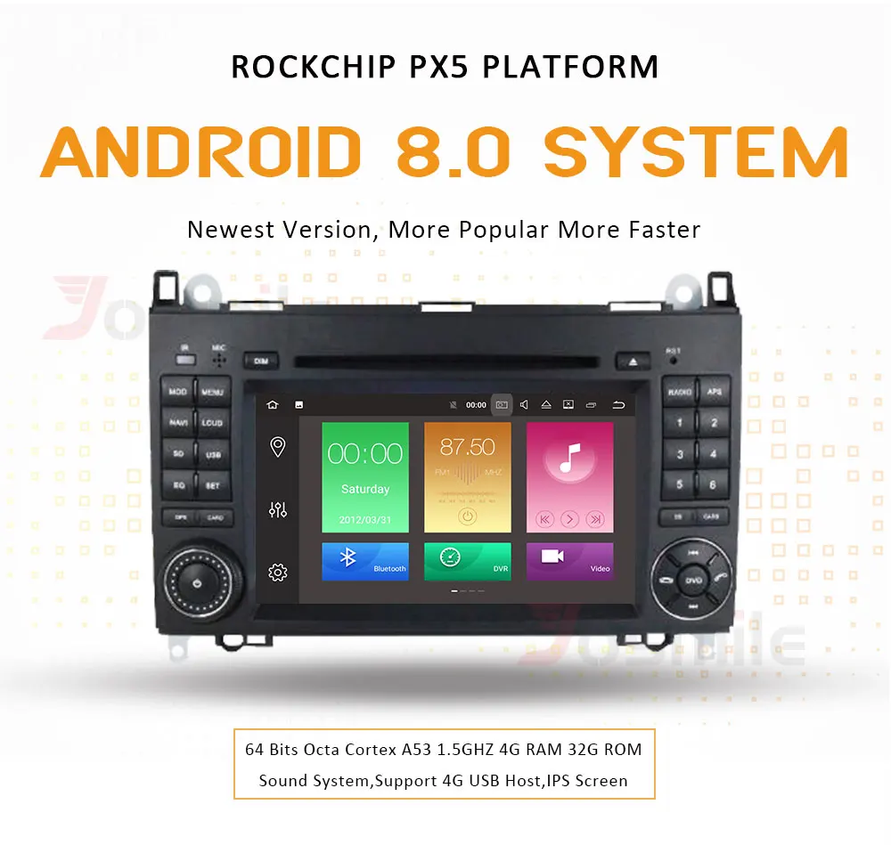 Discount 7Inch IPS Android 8.0 8-Core Car Radio Stereo GPS Navi for Mercedes Benz A Class W169 2004-2012 B200 B Class 4G RAM 32G ROM 4G 0