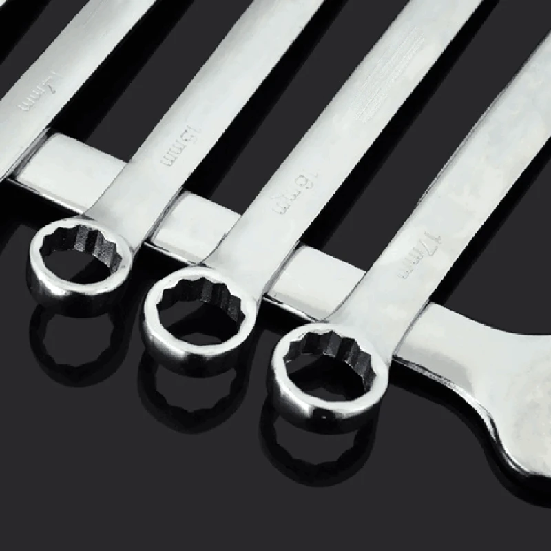 14Pcs Ratchet Handle Wrench Fixed Head Combination Spanner Sets Hand Tools Ratcheting Strap Wrench