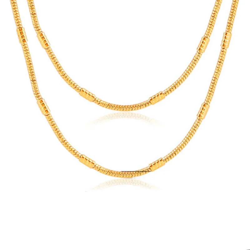 

Gold-color Chain 23 inch long Copper Made Man Cloth Accessories