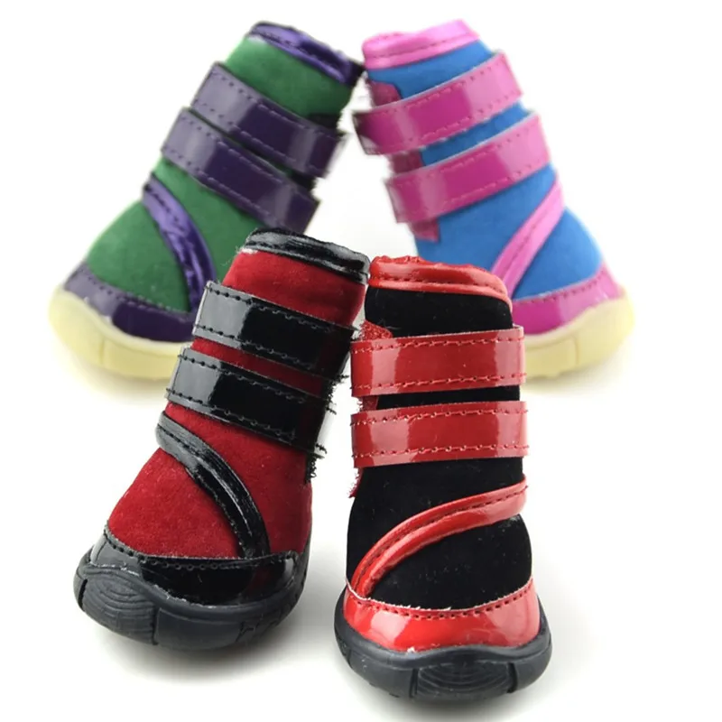 Dogs Winter Snow Boots Casual Dog Shoes Pet Shoes 4pcs/set