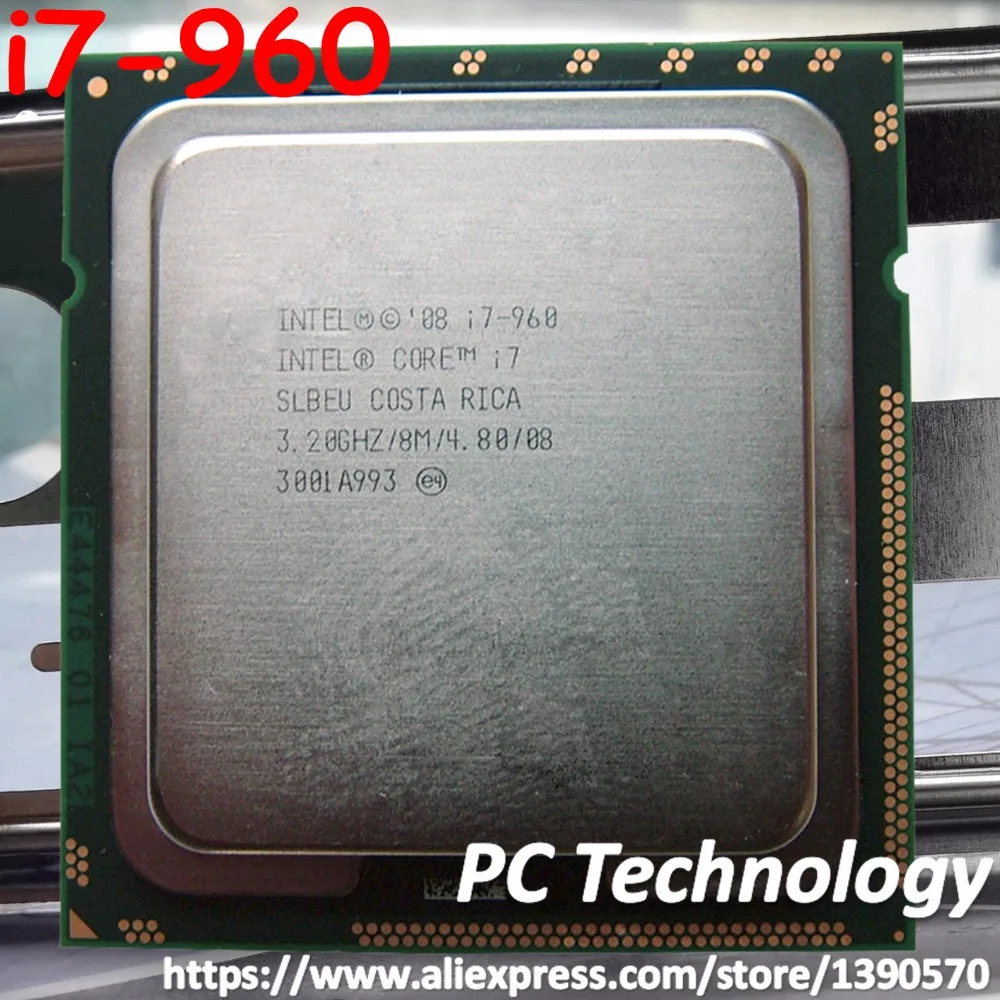 Оригинальный процессор Intel Core i7 960 Кэш память 8 Мб 4 ядра 3 20 ГГц LGA1366 Бесплатная