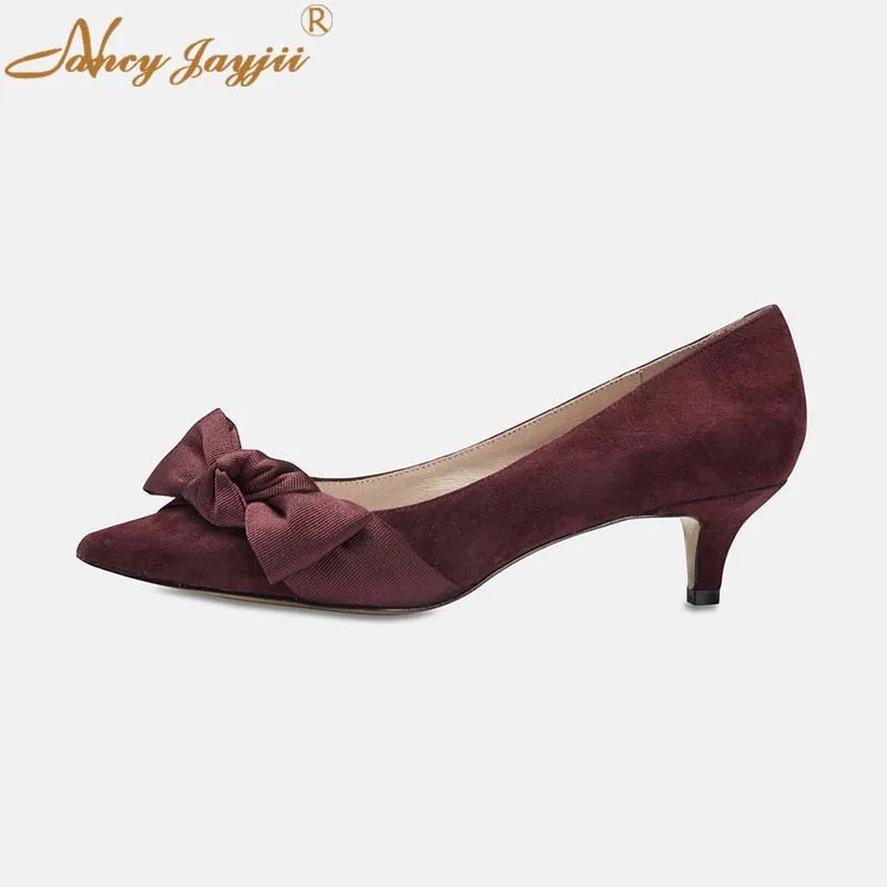 Nancyjayjii zapatos de tacón para mujer con punta aterciopelada, calzado  elegante de fiesta, color burdeos, Otoño, 2021|Zapatos de tacón de mujer| -  AliExpress
