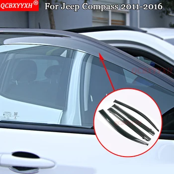 

QCBXYYXH Car-Styling Awnings Shelters Window Visors Sun Rain Shield Stickers Covers Auto Accessories For Jeep Compass 2011-2016