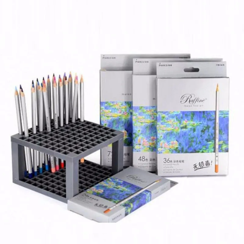 

Free shipping 7100 color pencil professional painting/oily/tin box / 24 48 72 colors lapices de colores faber castell /M16017