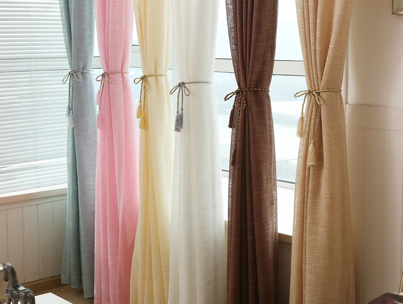 Розовый цвет тюль серый шторы Жалюзи желтые Свадебные драпировки ткань кухня короткие красные шторы для гостиной WP342B