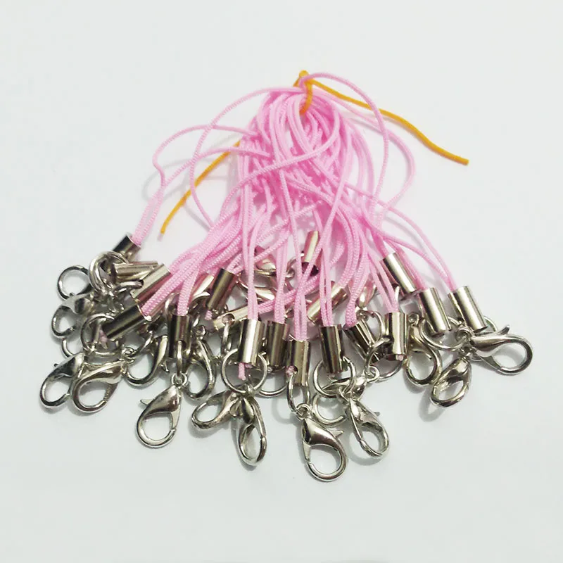 Stenya застежка-карабин, прыгающие кольца, чехол для мобильного телефона, ремешок Лариат, брелок, кольцо для ключей, струны, подвески, ювелирное изделие, соединитель - Цвет: pink