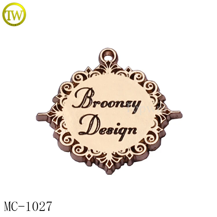 MC1027 custom Abaya metal garment label, leather metal clothing label
