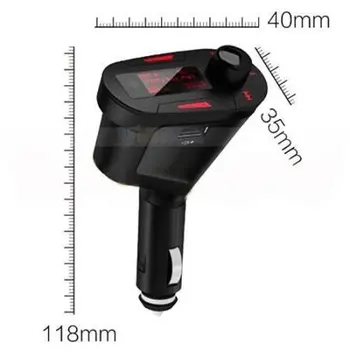 

Car Kit MP3 Player Wireless FM Transmitter Modulator with USB/SD/Card Reader MMC Slot and Remote Control (Red)