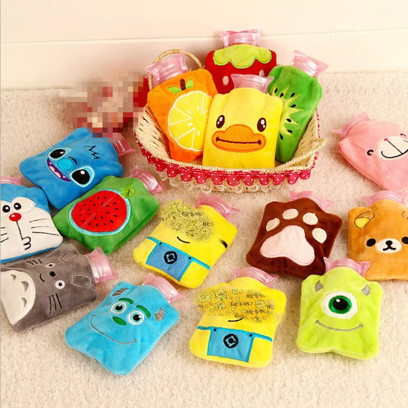

Mini Hot Water Bottles Portable Hand Warmer Hand Feet Hot Water Bags Cute Cartoon Hand Warm Hot Water Bottle