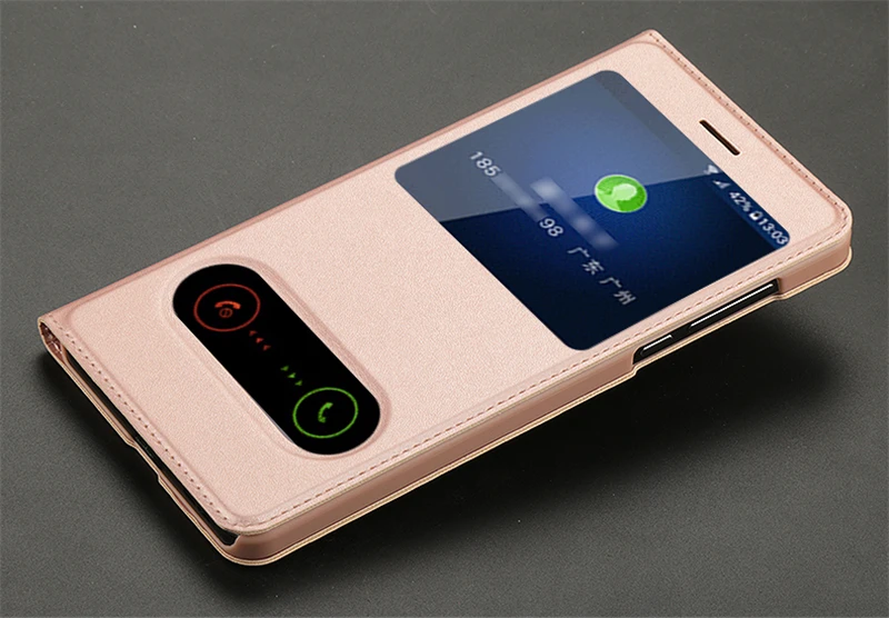 Flip leather case with 2 windows for Nokia 6 (13)
