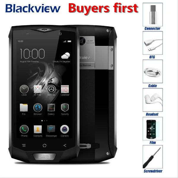 Blackview BV8000 Pro 4G мобильный телефон 5 0 &quotMTK6757 Восьмиядерный Android 7 6 ГБ ОЗУ 64 Гб ПЗУ 16 МП