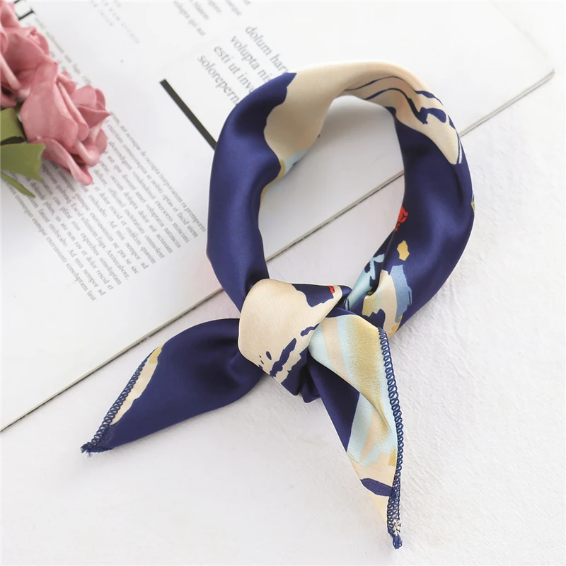 Роскошный брендовый женский шелковый шарф квадратный декоративный Многофункциональный маленький шейный платок для офиса женский платок подарок - Цвет: FX.28