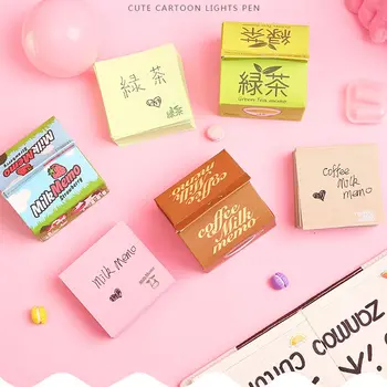 

Creative stationery milk box note paper small extraction portable milk coffee memo creative note paper