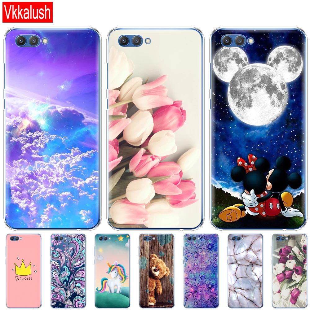 

Silicon Case For Huawei Honor V10 VIEW 10 Soft TPU Back Phone Cover For Huawei Honor 10 Case Etui Protective Printing Coque