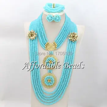 

Fashional African Beaded Jewelry Nice Costume African Jewelry Sets Wholesale ABW081