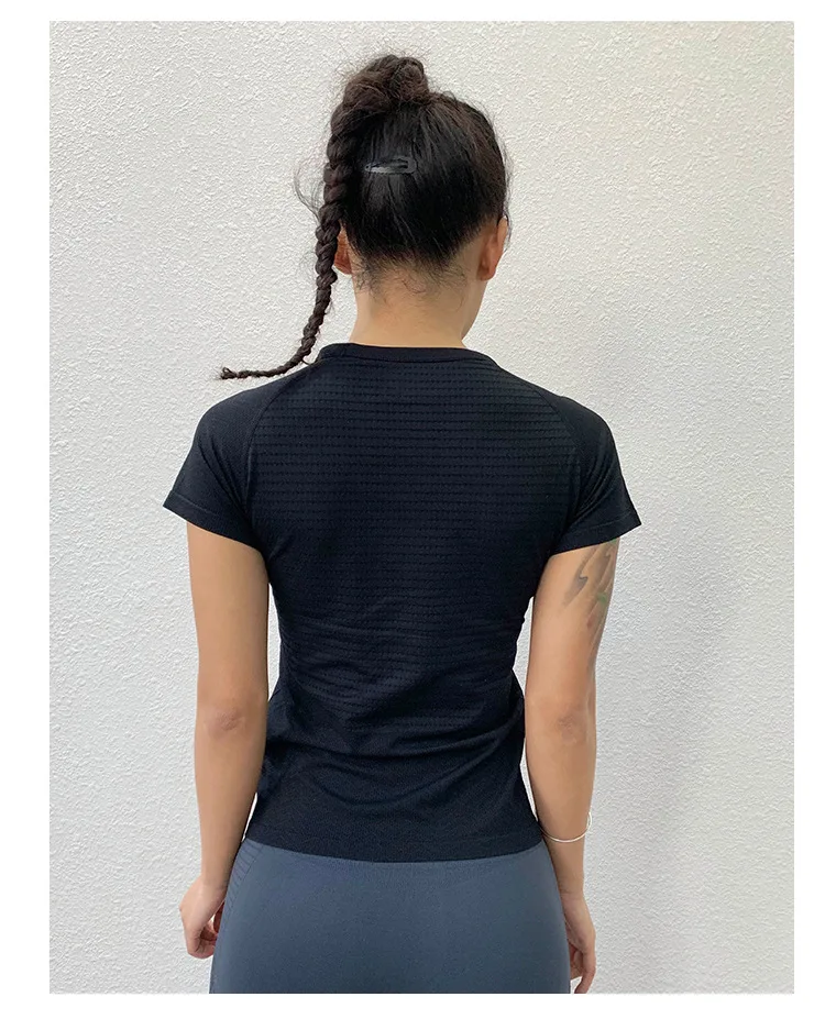 Camisa de Manga Curta de Fitness Yoga