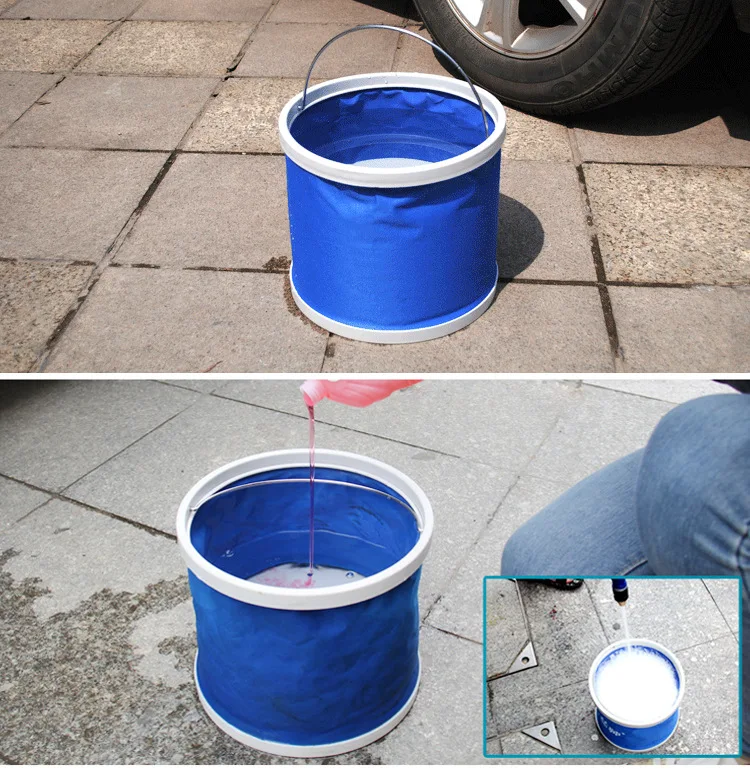 11L Folding bucket car wash Blue bucket outdoor portable retractable