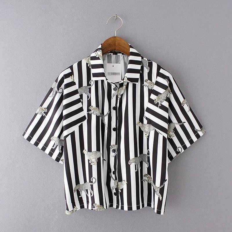 Black And White Striped font b Blouse b font Nice Summer font b Women b font