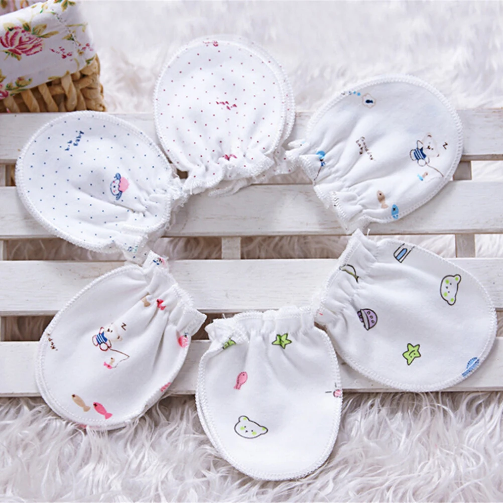 4 pairs lot Newborns Gloves Super Soft Cotton Baby Gloves Four Seasons