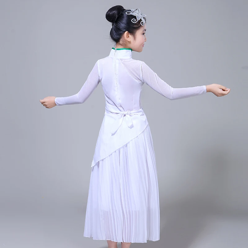 Hanfu Детские Классические танцевальные костюмы для девочек элегантный китайский