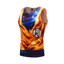 Лето г. новое поступление Аниме Dragon Ball Z безрукавки для женщин принт Сон Гоку 3D жилет мужская майка мужские модные топы Джерси