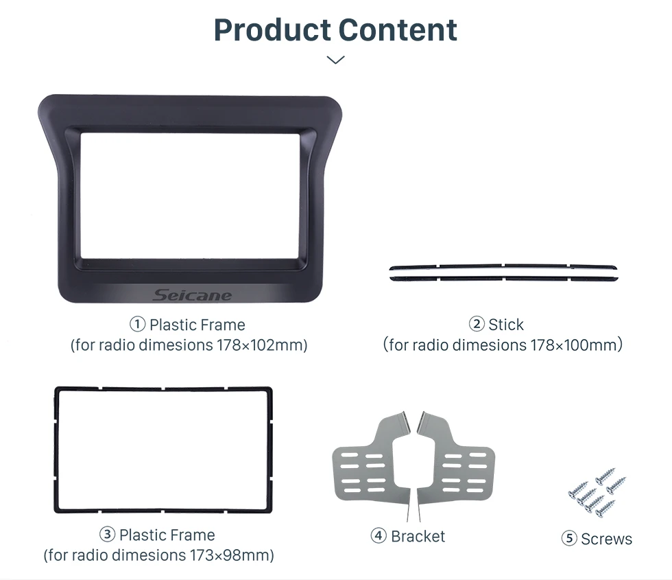 Seicane 173*98/178*100/178*102 мм 2 Din автомобиля стерео панель рамка приборной панели комплект для 2010 Nissan N400 Opel Movano Renault Master III