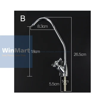 

1/4 Inch Stainless Steel Faucet Water Filter Parts Connector Water Purifier Tap Reverse Osmosis Drinking Single Hand For Kitchen