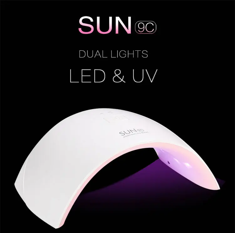 24W LED Bulb Lamp All Types Curing Nail Gel Polish Dryer EU/US Plug SUN9S 9C Light Manicure Machine UV DIGITAL DISPLAY FAST DRY