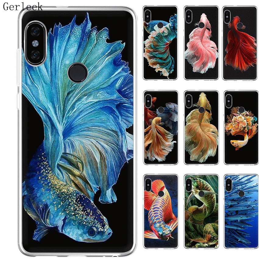 

Cell Desxz Beautiful Color Fish Phone Case For Xiaomi Mi 5 5S 6 6X 8 SE A1 A2 Lite Mix 2S 6A 9 9se MAX 3 Cover Bag Shell