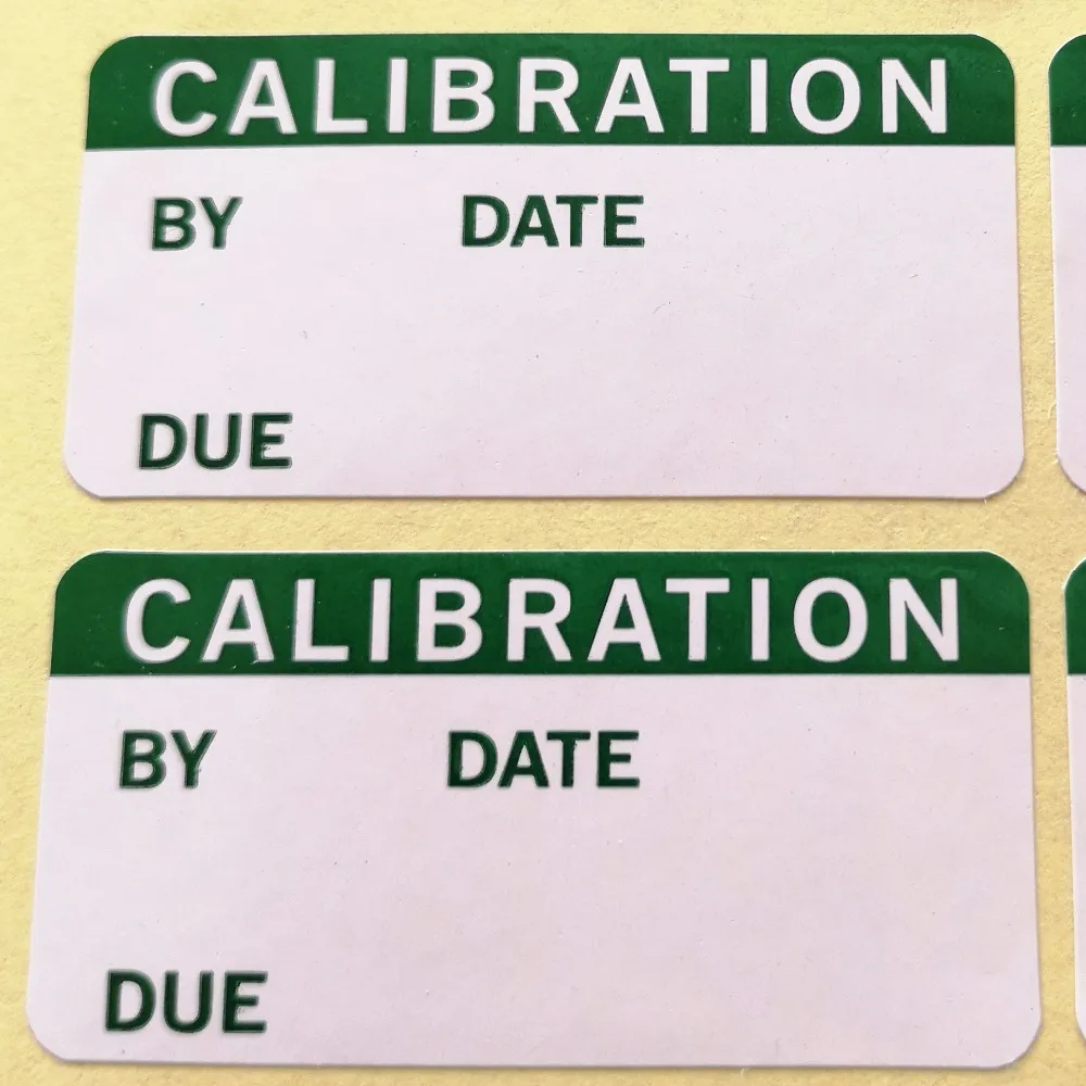 Buy 50x25mm CALIBRATION work stickers, Self adhesive