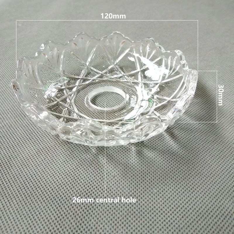 2 шт. стеклянная Хрустальная чаша Dia120mm Bobeches, поддержка локтя лампы, подсвечник, Свадебный декор, поднос для люстры, Легкие аксессуары