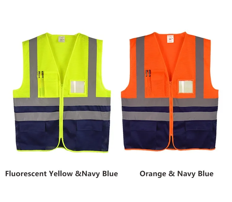 Spardwear Высокое качество Светоотражающие Orange жилет для мужчин hi vis жилет безопасности трафика жилет спецодежды