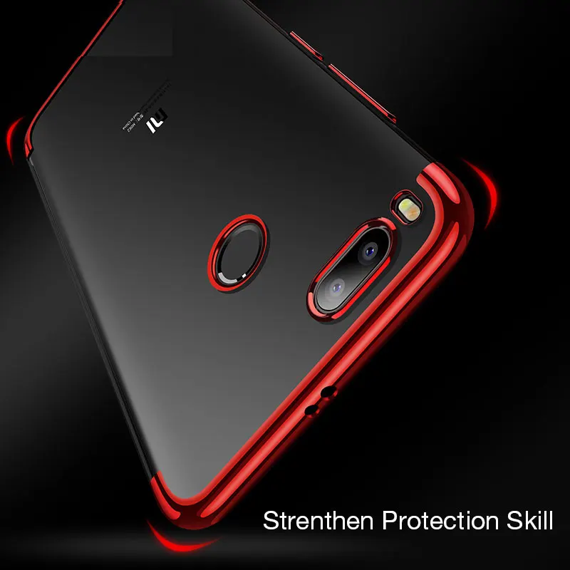 

For Xiaomi 5 4 6 9 8 lite Cover Soft Silicone Silm Plating TPU Back Cover ForRedmi 4 5 6 note 4 5 6 7 pro Cases Phone Coque