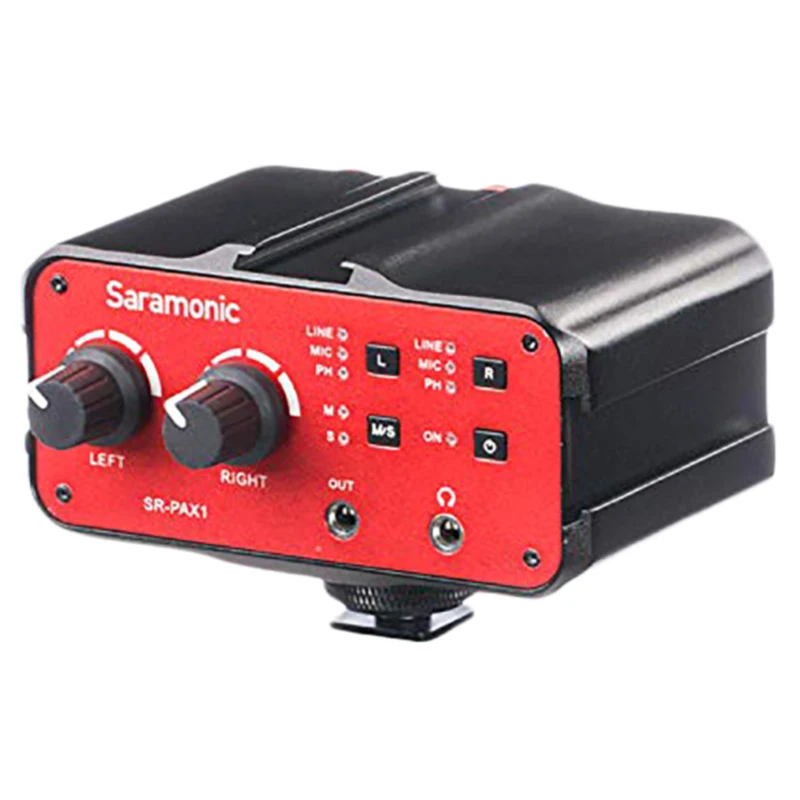 Saramonic Pax1 Audio Mixer Preamp Microphone Adapter Dual Xlr 6.3Mm 3.5Mm Inputs for Iphone 7 Smartphone Guitar Dslr Camera