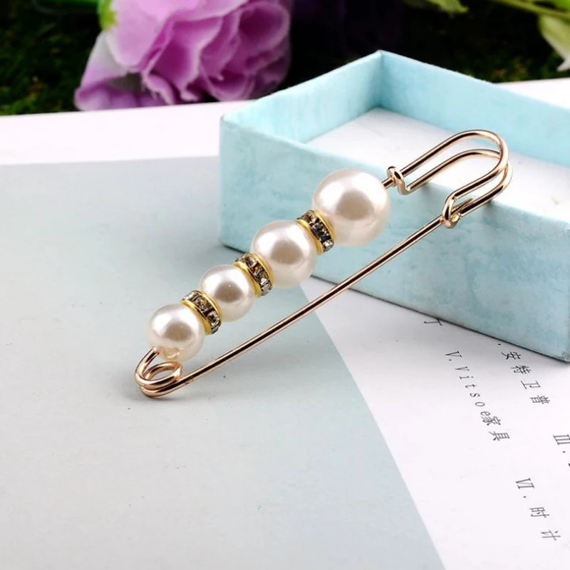 

Big Beads 8 Chakra OneckOha Simulated Pearl Brooch Pin Dress Rhinestone Decoration Buckle Pin Jewelry Brooches For Men Women