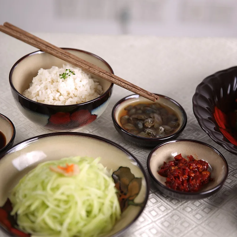 20 шт. керамические фарфоровые тарелки в виде головы цветка|chinese dishes|korean ceramickorean