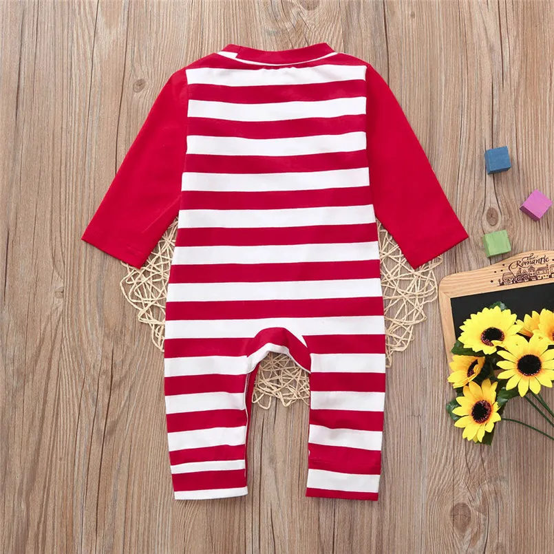 Baby Fashion Newborn Baby Boys Girls Long Sleeve Striped Romper Jumpsuit Clothes Outfits romper do beb menina #15O22 (6)