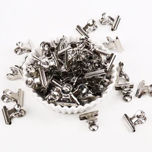 12 шт. Серебряный Металлический Мини Железный зажим офисная бумага для документов зажимы 22 мм офисные аксессуары для переплета