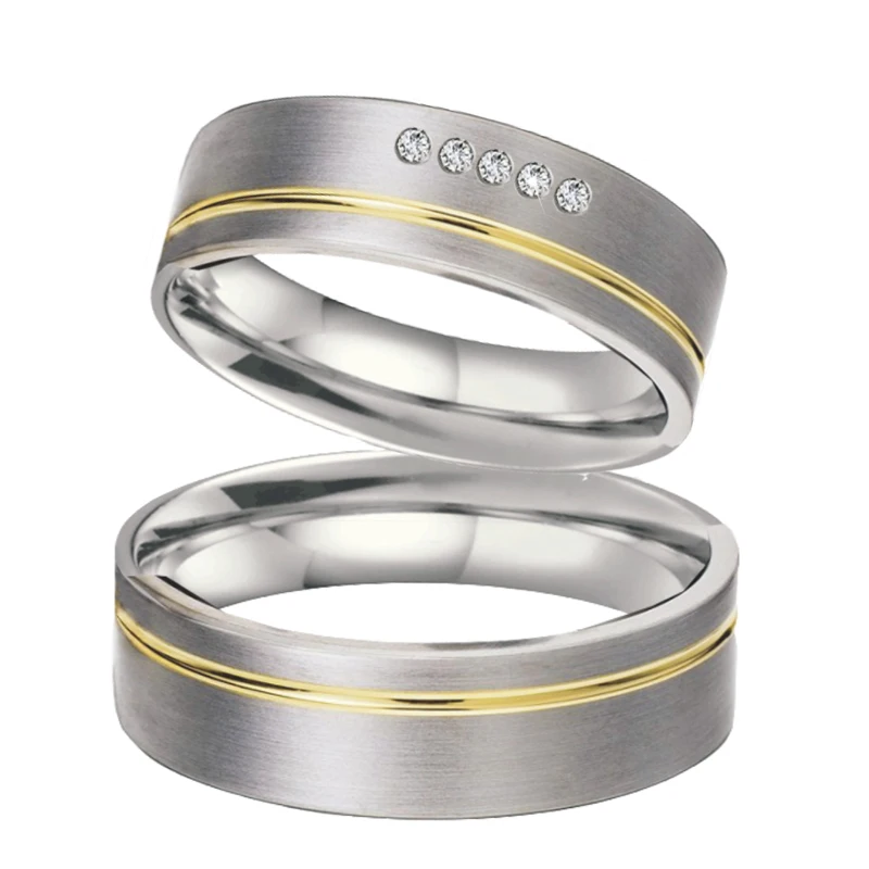 Mens Wedding Band jewelry Rings pair fine Titanium Alliance anel anillos bague femme Couple rings for women