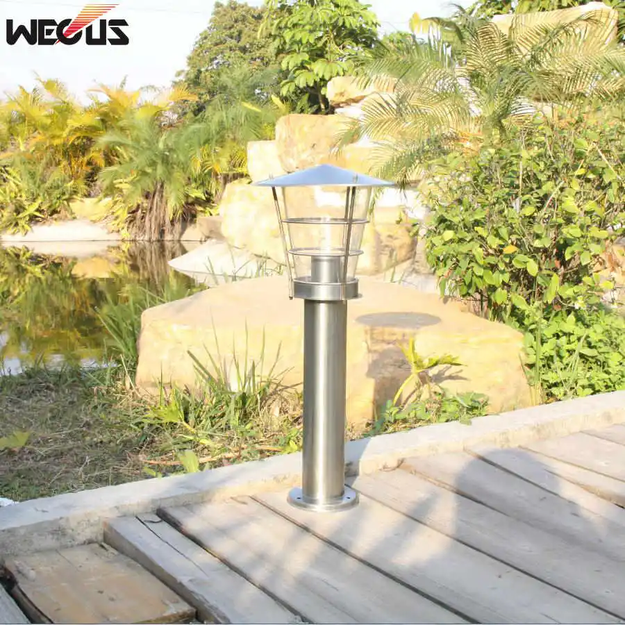 Уличный водонепроницаемый светильник для газона из нержавеющей стали, простое современное садовое освещение