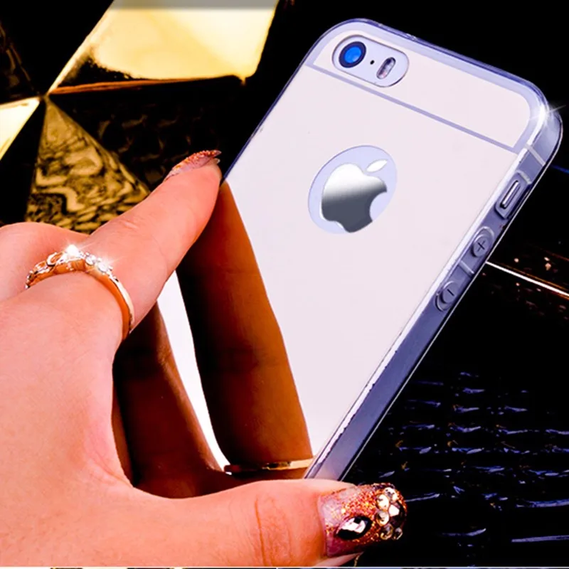 Роскошный зеркальный Мягкий силиконовый чехол для iPhone 4, 4G, 4S, розовое золото, серебро, защитный чехол для 4 S