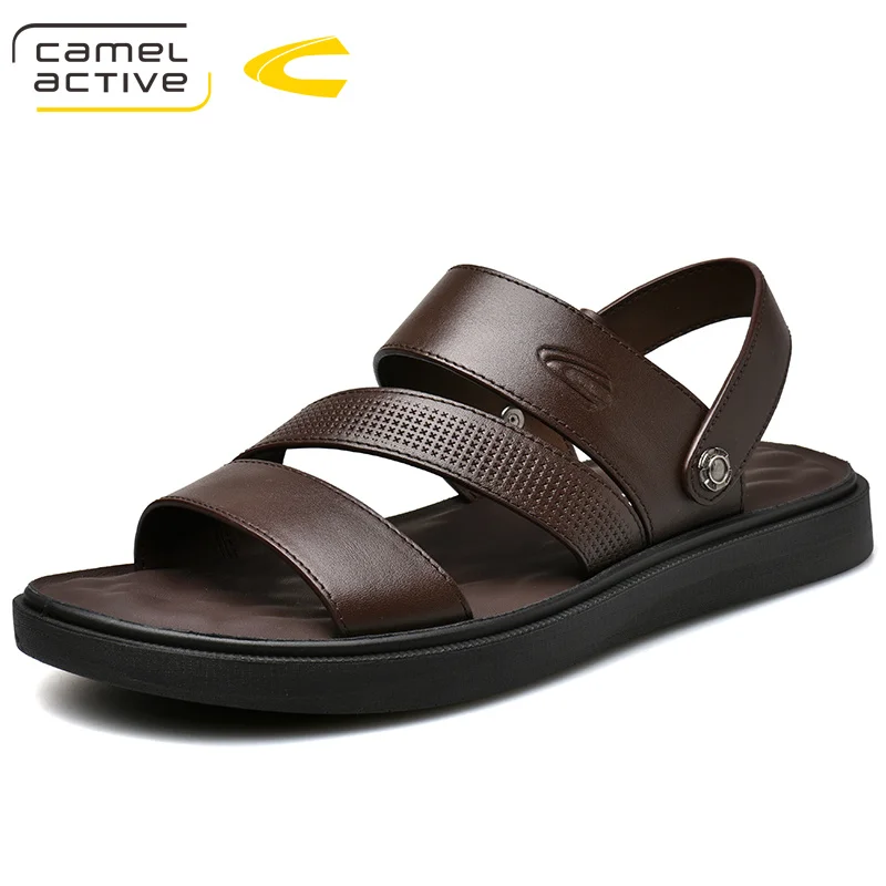 Camel Active/Новинка года, летние мужские сандалии высокого качества из натуральной кожи, удобная обувь из коровьей кожи, модная повседневная обувь, 19365 - Цвет: Коричневый