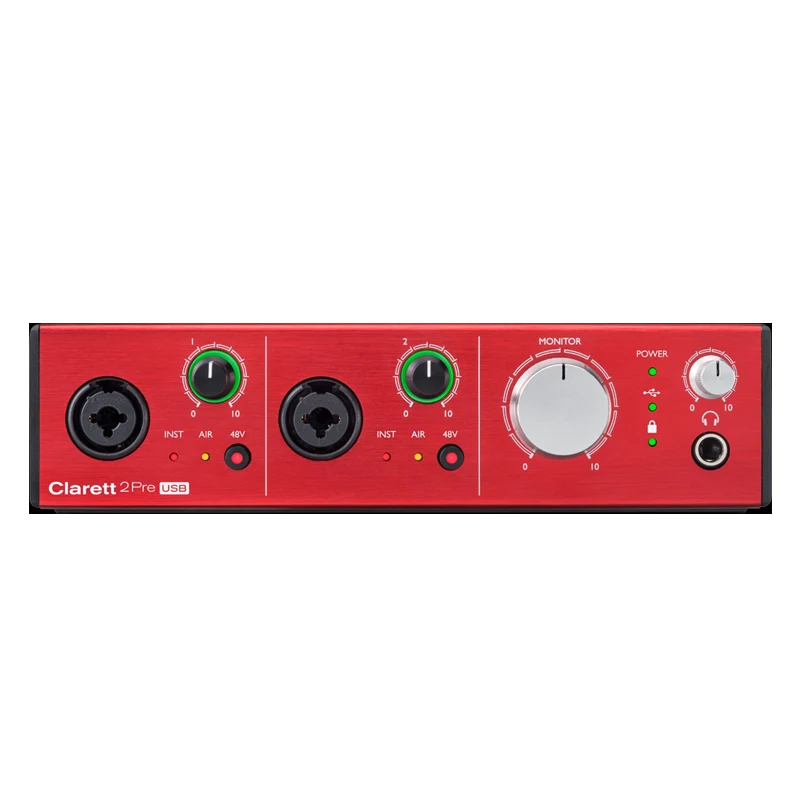 Focusrite Clarett 2Pre USB Запись Звуковая карта(10, 4-выход аудио-интерфейс для музыки Организации